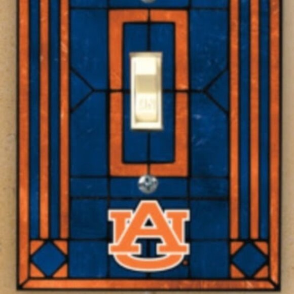 Auburn Tigers Glass Single Light Switch Plate Cover - Picture 3 of 3